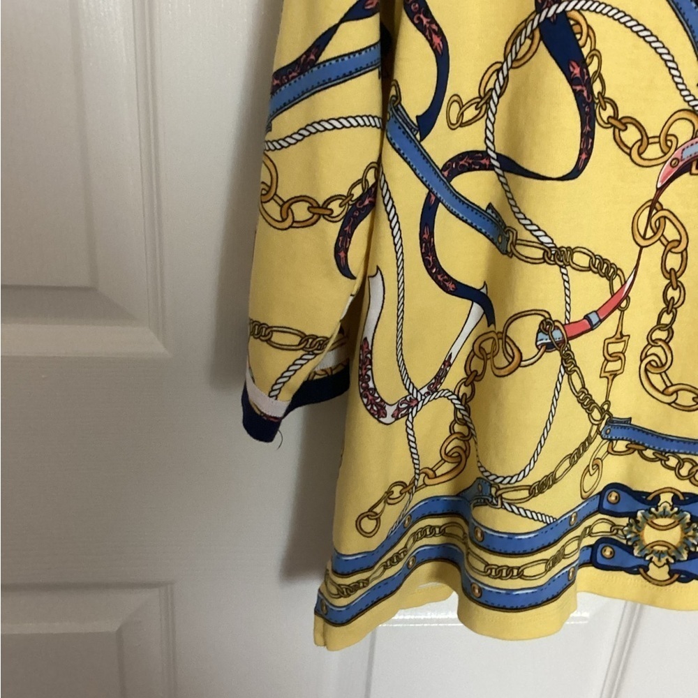 Rafaella Yellow and Blue DesignTop - Picture 2 of 4